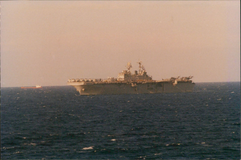 USS Bataan / Spruance class destroyer USS Hayler - Vintage Photograph