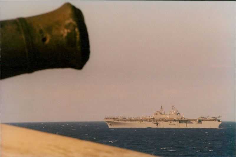 USS Bataan / Spruance class destroyer USS Hayler - Vintage Photograph