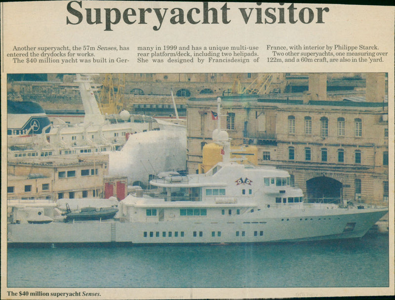 Superyacht 57m Senses - Vintage Photograph