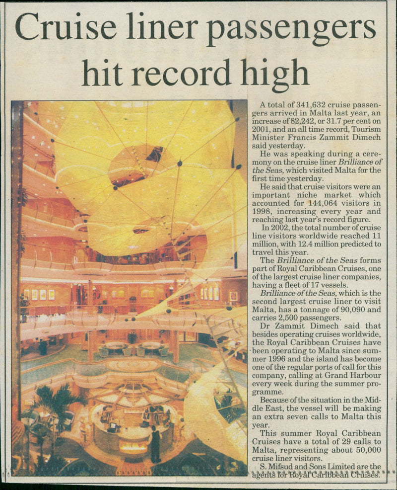 Brilliance of the Seas cruise liner - Vintage Photograph