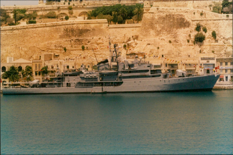 Warship - Vintage Photograph