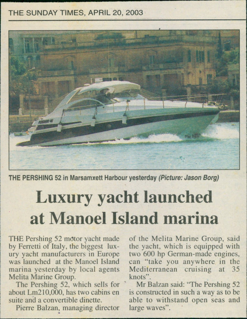 Luxury Yacht - Vintage Photograph