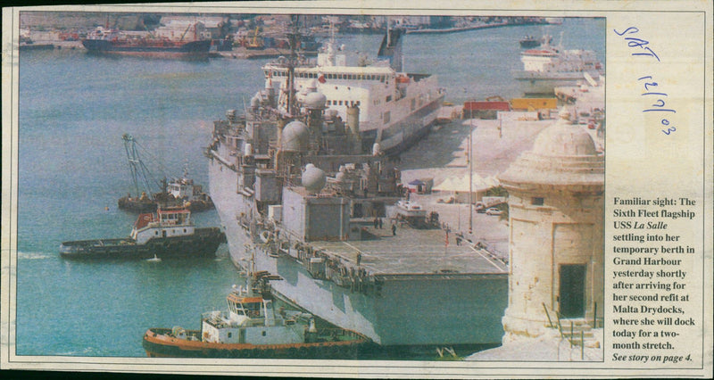 USS La Salle. - Vintage Photograph