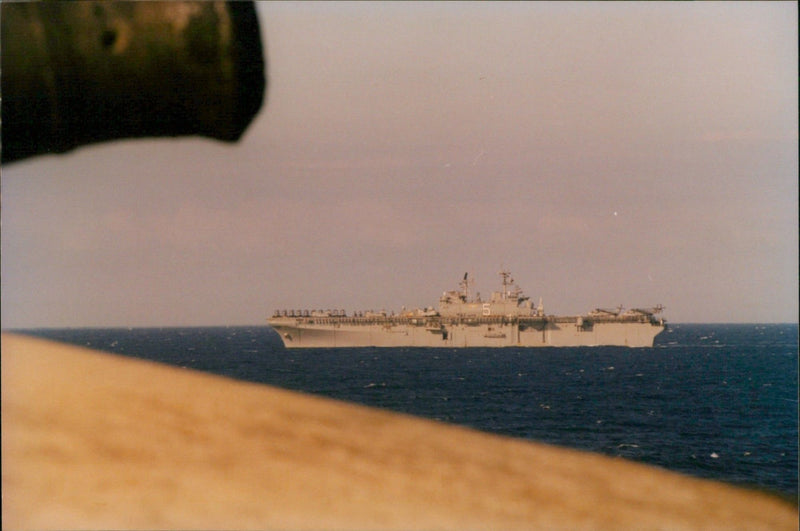 USS Bataan / Spruance class destroyer USS Hayler - Vintage Photograph