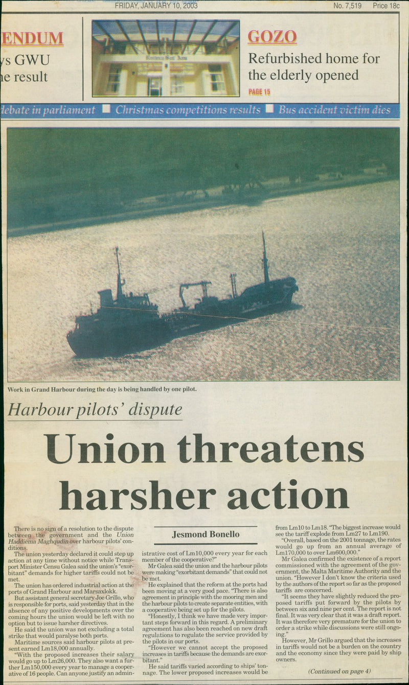 Harbour Pilots' Dispute - Vintage Photograph