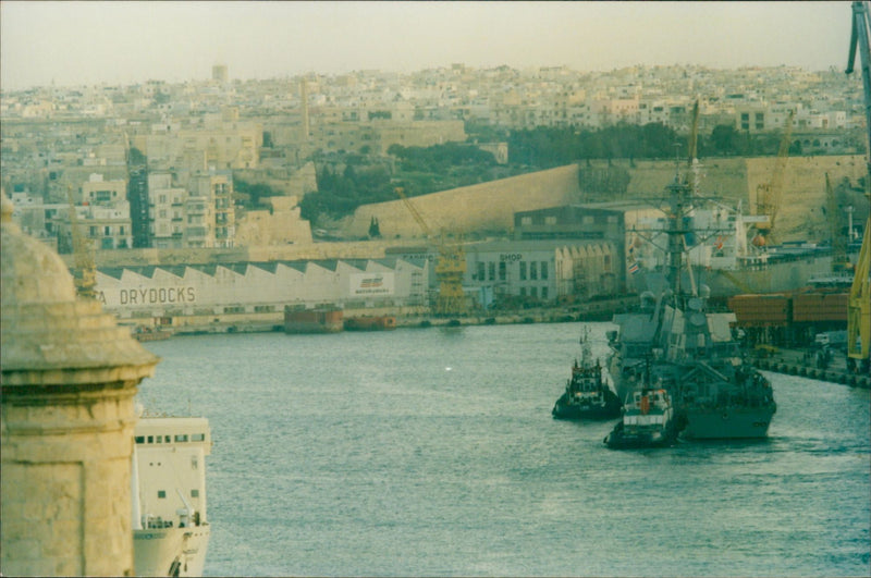 USS Donald Cook at Drydocks - Vintage Photograph