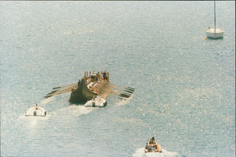 "Troy" ship tested - Vintage Photograph