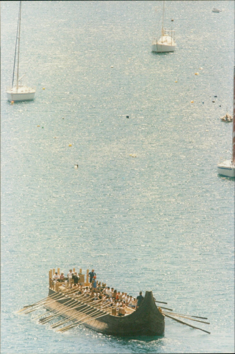 "Troy" ship tested - Vintage Photograph