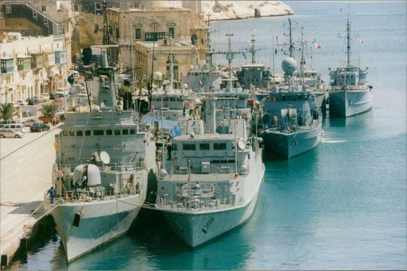 A Nato Flotilla in Grand Harbour - Vintage Photograph