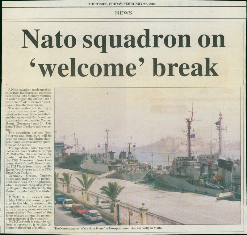 NATO Squadron on Welcome Break. - Vintage Photograph