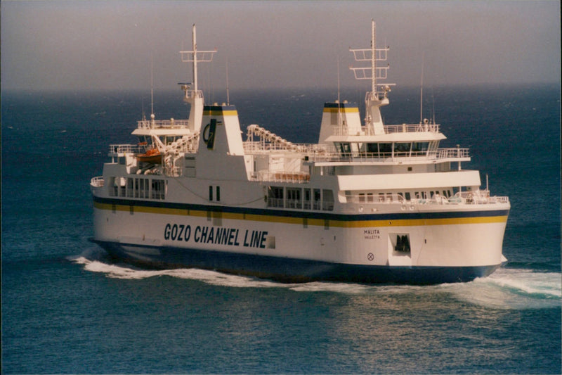 New Gozo ferry Malita - Vintage Photograph