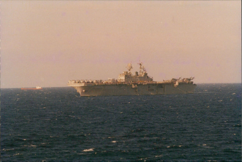 USS Bataan / Spruance class destroyer USS Hayler - Vintage Photograph