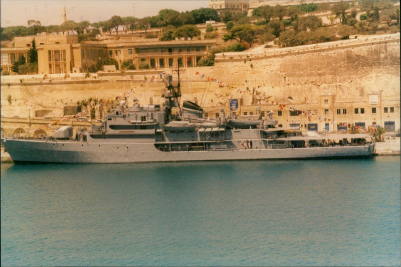 Warship - Vintage Photograph