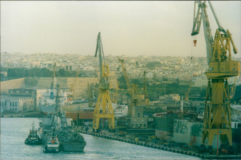 USS Donald Cook at Drydocks - Vintage Photograph