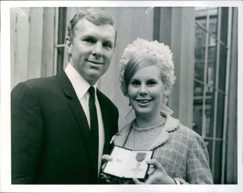 Bobby Moore with his wife Tina - Vintage Photograph