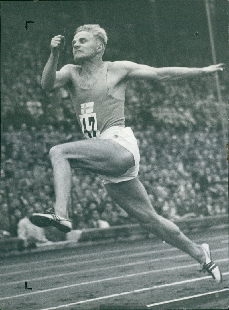 Jorma Valkama long jump - Vintage Photograph