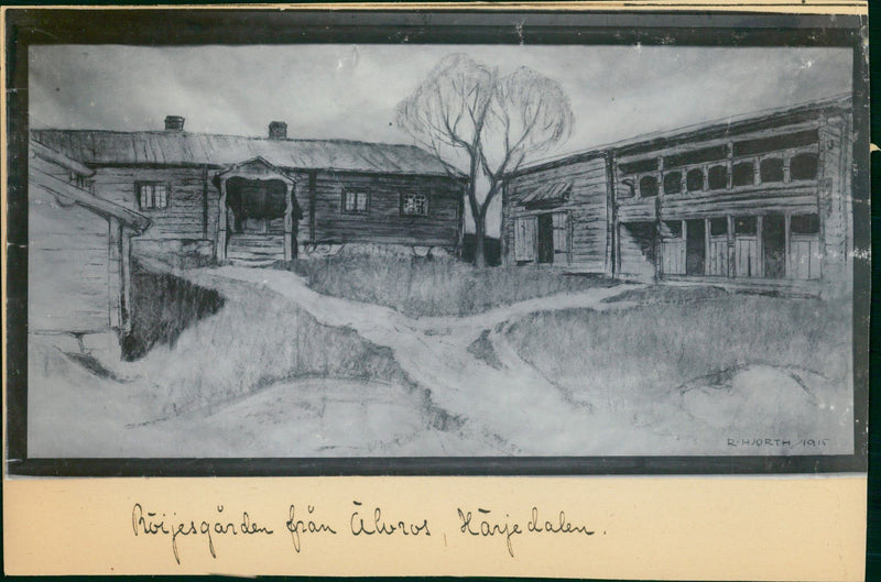 Börjesgården in Härjedalen - Vintage Photograph