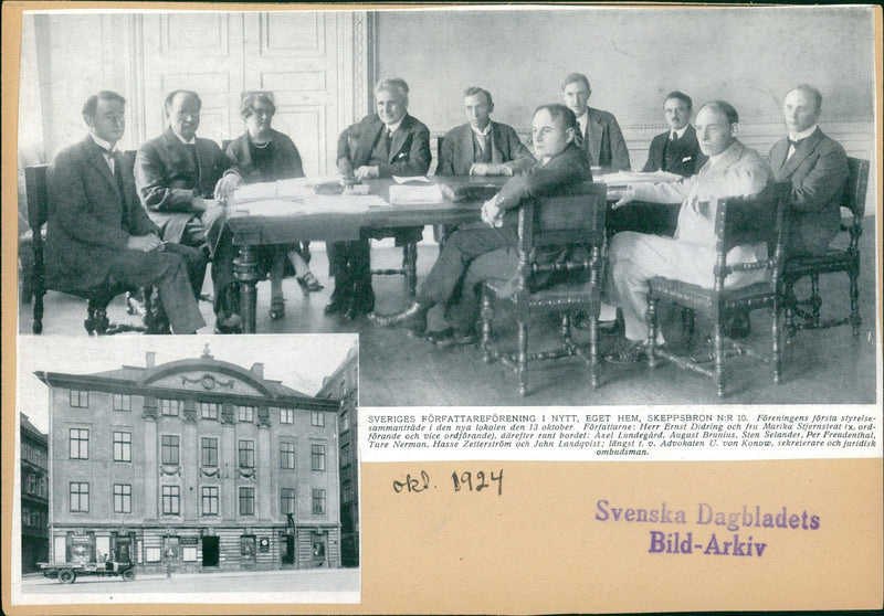 Swedish Writers' Association - Vintage Photograph