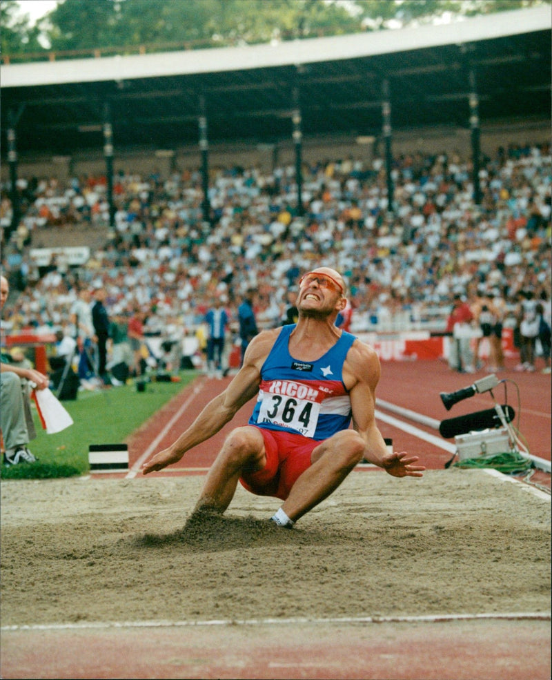 Mattias Sunneborn long jump - Vintage Photograph