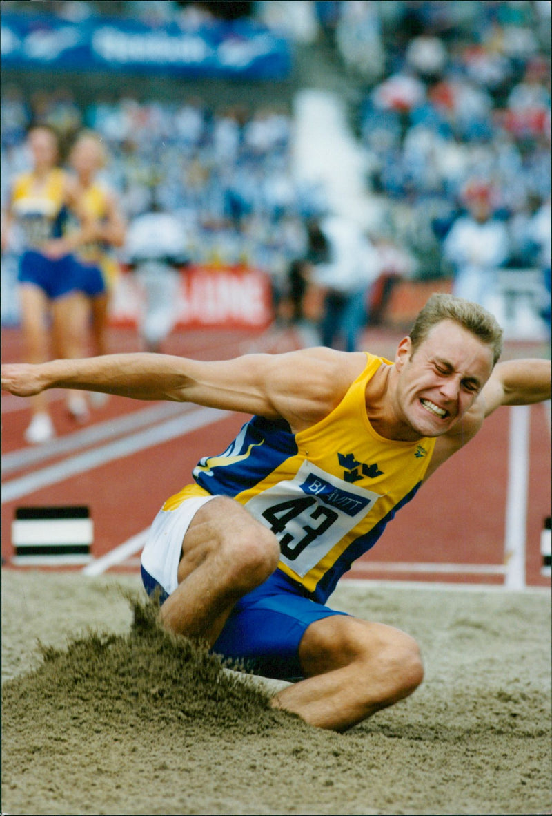 Mattias Sunneborn long jump - Vintage Photograph