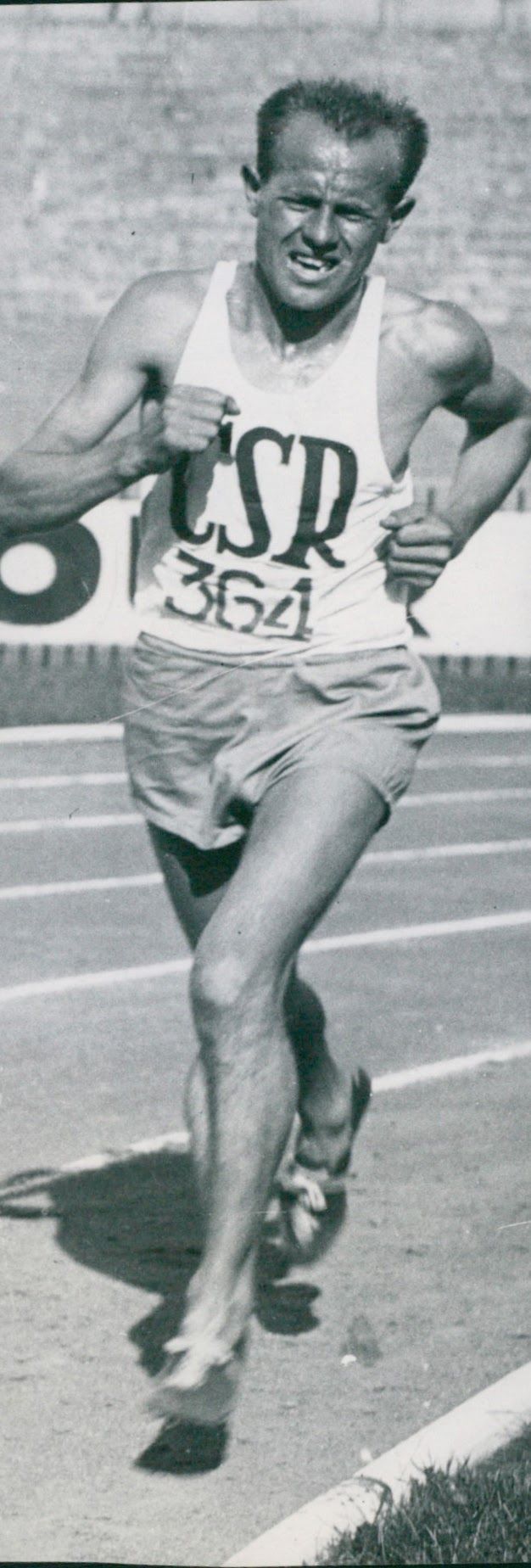 Emil Zatopek - Vintage Photograph