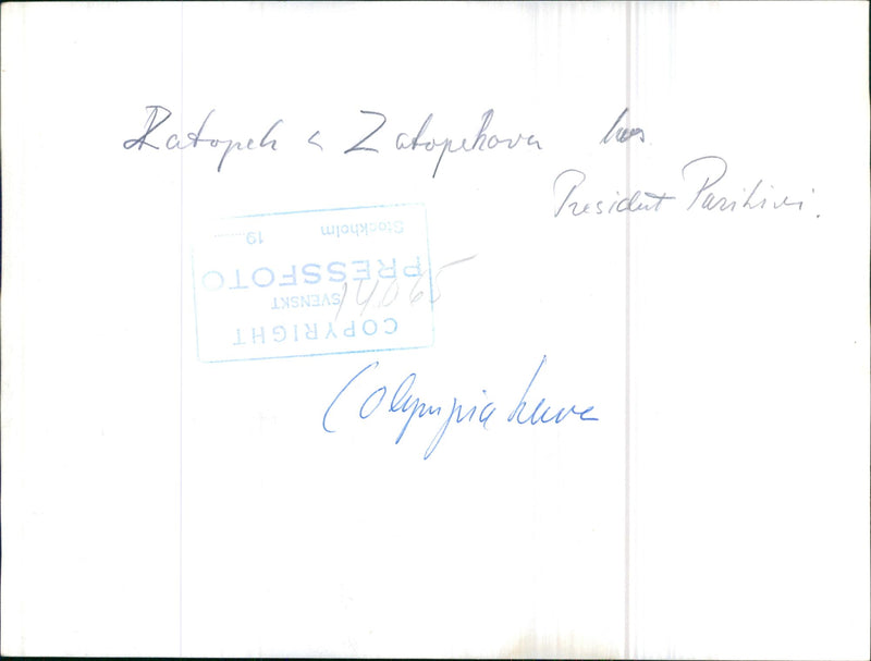Emil Zatopek - Vintage Photograph
