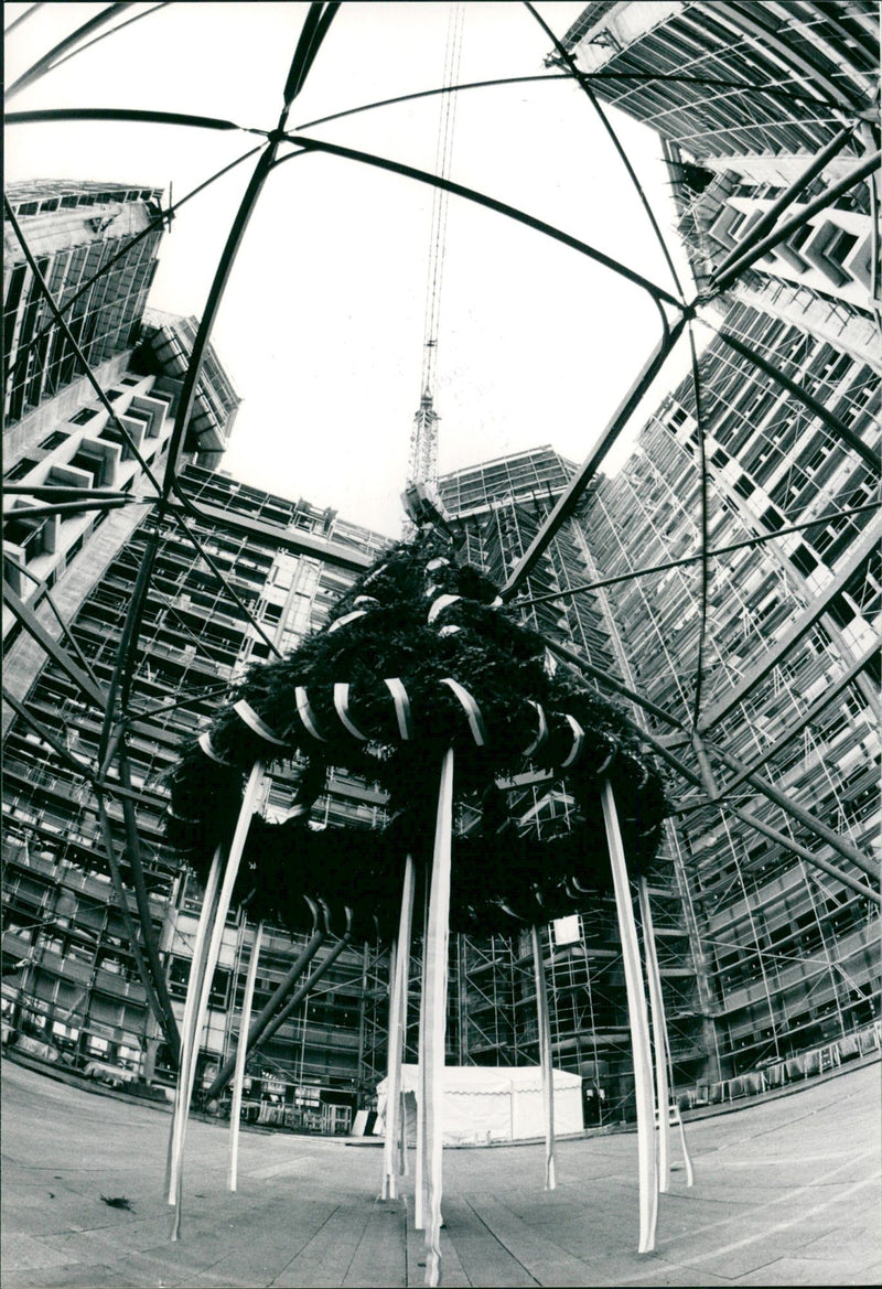 1989 PLACE BUILDING WITTELSBACHERALLEE FRANKFURT BANKKIO FILM - Vintage Photograph