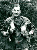 Karsten Schmidt with two penguins - Vintage Photograph