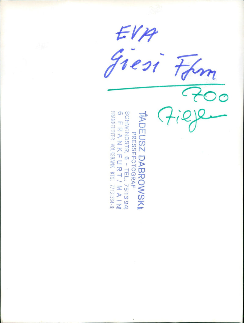 Eva Giesi - Vintage Photograph