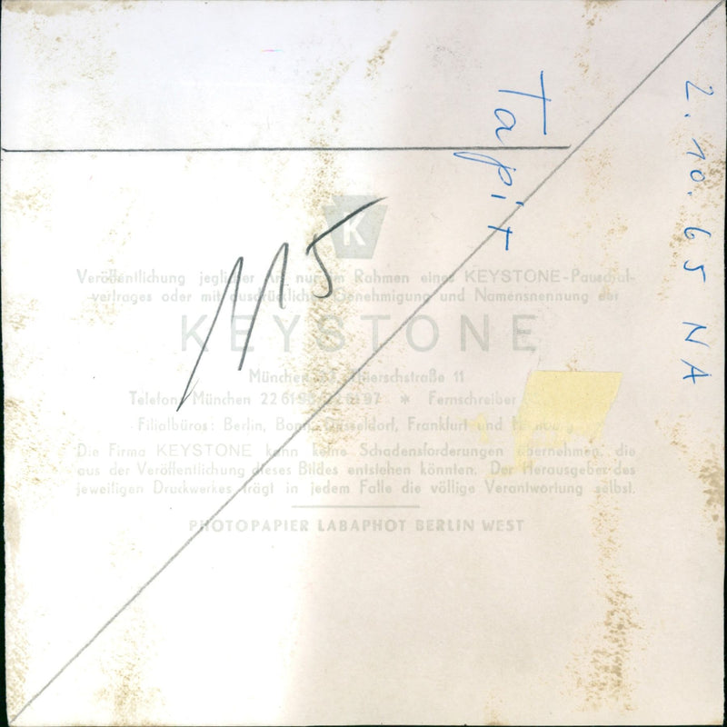 KEYSTONE PAUNDICE VERRAGOS MUSIC PERMISSION AND IDENTIFICATION OF THE SOUND - Vintage Photograph