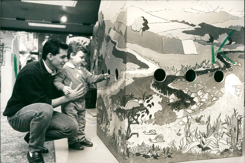 1990 children play with nature - Vintage Photograph