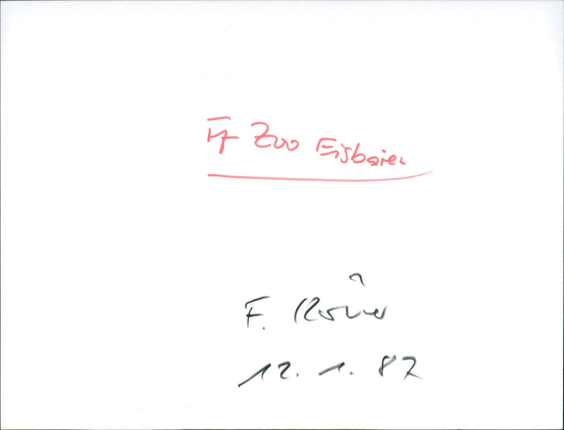 1982 ZOO ICE BAR ROWE ROQS OOZ LOCATED COPENHAG - Vintage Photograph