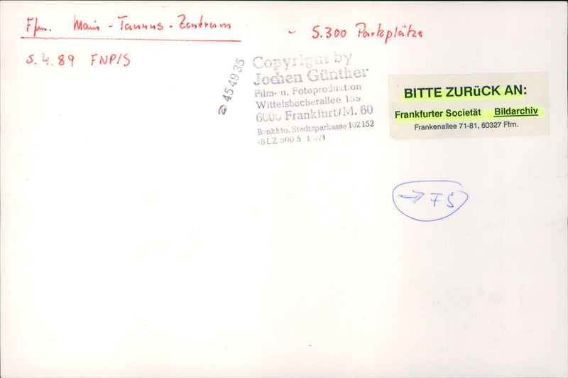 1989 AFTER JAUNUS CENTRI OWNER WITTELSBACHERAIL FILM - Vintage Photograph