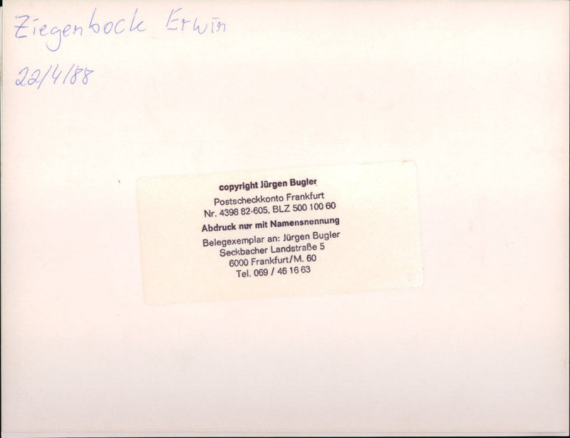 Billy goat Erwin - Vintage Photograph