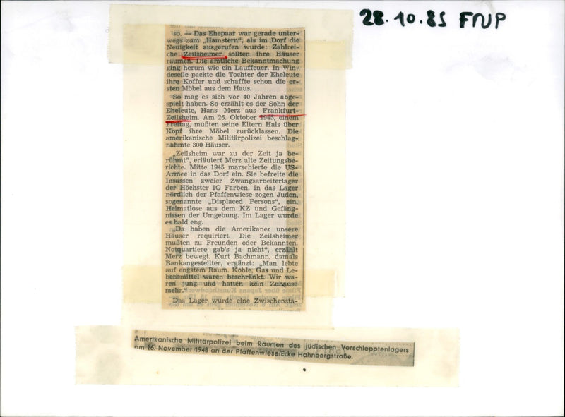 1943 HANS MERZ FRANKFURT ZEILSHEIM PAID FRIDAY HIS PARENTS - Vintage Photograph