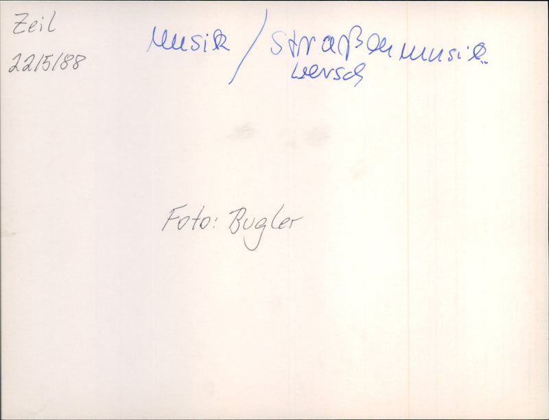 NAGLATS MUSICIANS ZEIL REUSIK STRAEN MUSIE BERSCH BUGLER FFM - Vintage Photograph