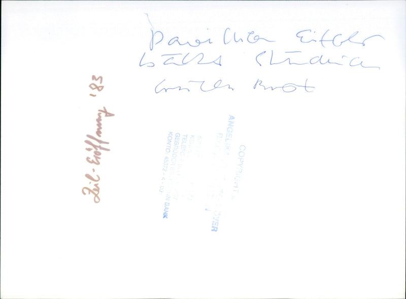 FFMSTRATEN ZEIL REOPENING ONLY PAVILICA EIFTER SLIANA CONCERTER BREAD BARA - Vintage Photograph