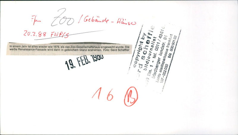 Model of the Frankfurt Zoo Society House - Vintage Photograph