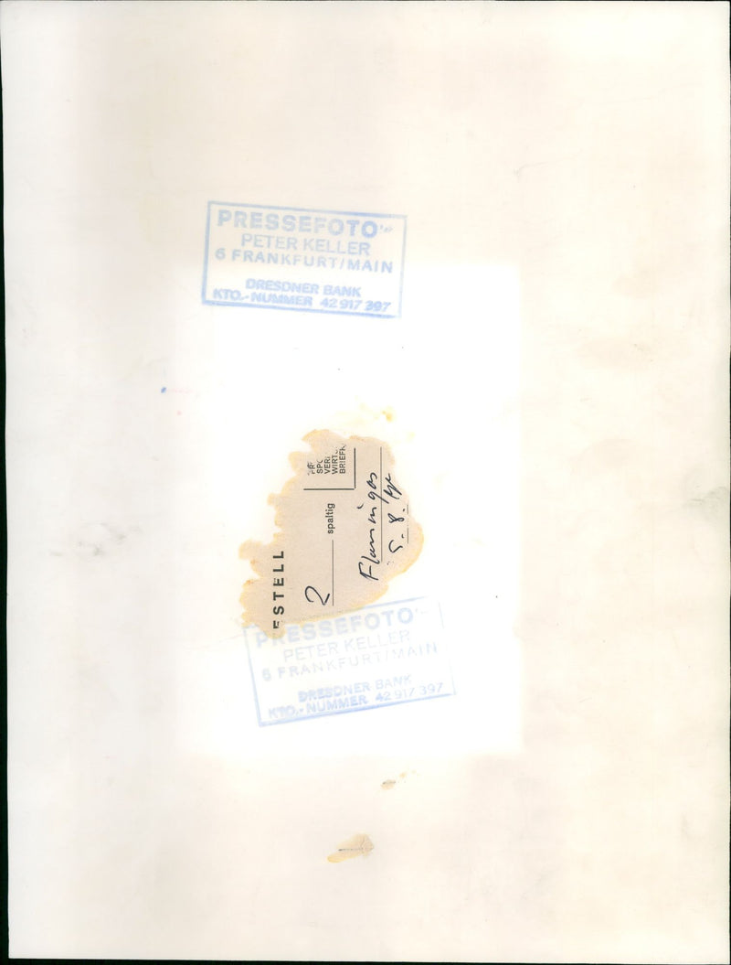 BUILDING SOCIETY THEATES FURMAN ESDNER BANK KTO NUMBER FFM - Vintage Photograph