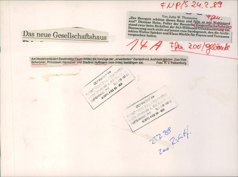 Model of the Frankfurt Zoo Society House - Vintage Photograph