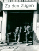 MAIN RAILWAY STATION END OSONEN SMALLR PERSON SMALL SPAC FILM - Vintage Photograph