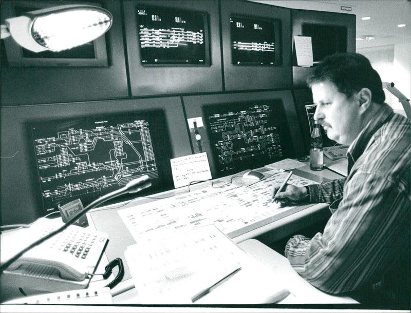 1998 Bahn command center - Vintage Photograph