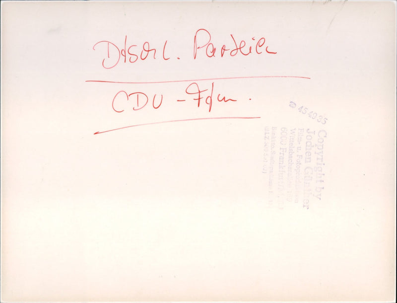 PAGE CLIENT KREISVERBAND FRANKFURT DRIEK TOLL HAVE BALANCE BELES DATE FILM - Vintage Photograph