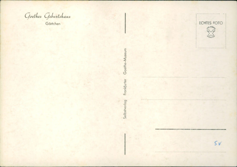 Goethe House in Frankfurt - Vintage Photograph