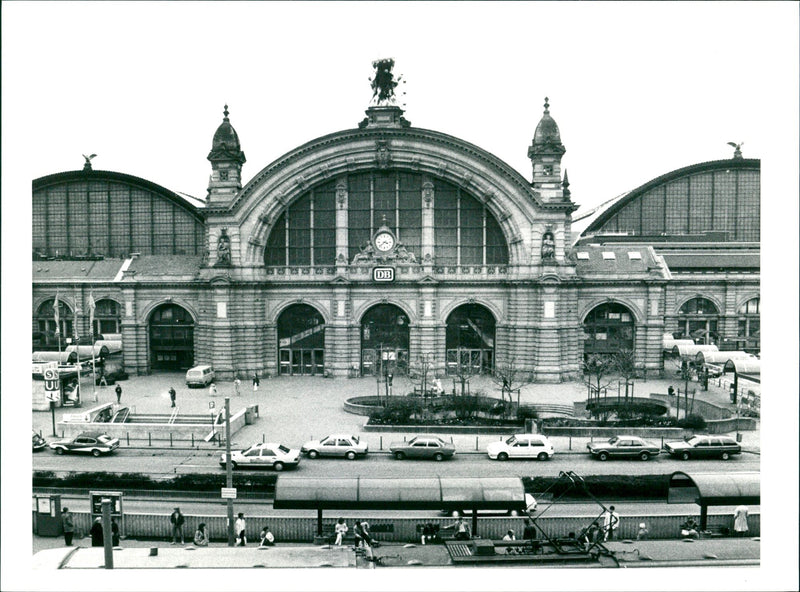 Station forecourt - Vintage Photograph