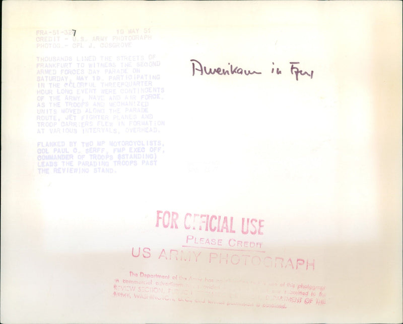 Americans in Frankfurt - Vintage Photograph