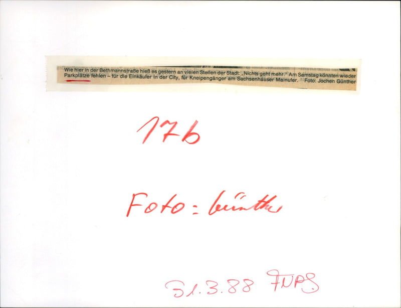 Bethmannstrasse in Frankfurt - Vintage Photograph