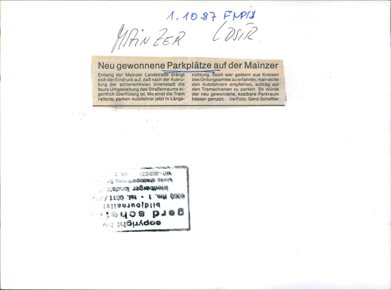 Mainzer Landstrasse - Vintage Photograph