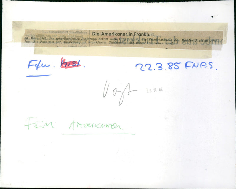 Frankfurt 1945 - Vintage Photograph