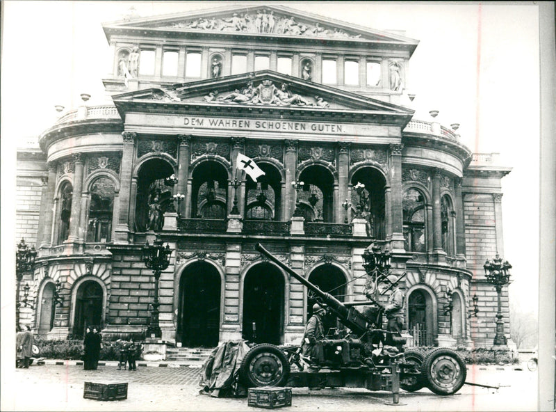 Old Opera in Frankfurt 1945 - Vintage Photograph